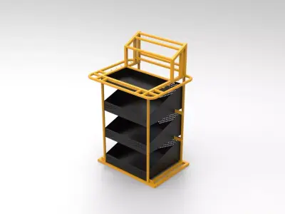 Industrial Tool Rack-Cabinet 3D model