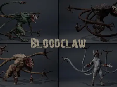 Tentacle Beasts Bundle Part 1 3D Model Pack