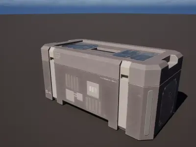Sci-Fi Military Chest - Game Ready Low-poly 3D model