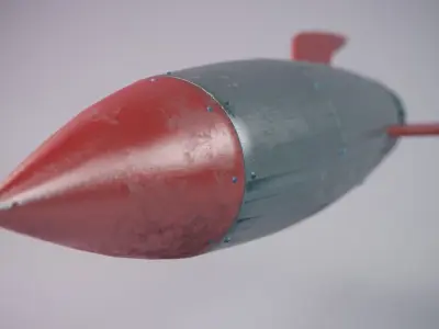 Low Poly Rocket Simple Free low-poly 3D model