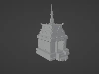 Asia temple 3D model