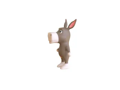 High-Quality 3D Cute Donkey for Games Low-poly 3D model