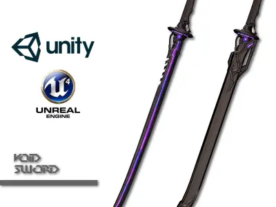 Void Sword Low-poly 3D model