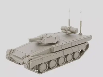 Tracked Anti Aircraft Missile Vehicle for 3D print 3D model