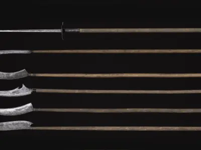 Medieval Weapon - VIllage Low-poly 3D model