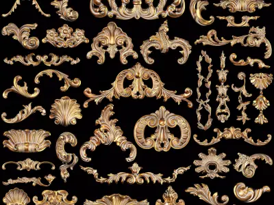 Collection of 40 classic carvings Part 3 3D model