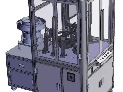 Glass turntable inspection machine CCD inspection machine 3D model