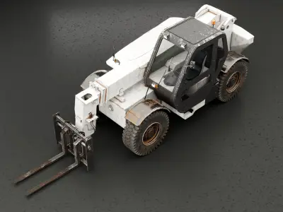 Used Telescopic Handler Forklift 3D model