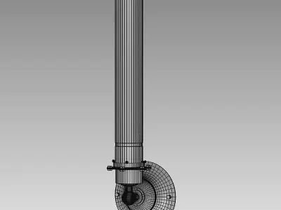 High Lamp Bracket Gunmetal 3D model