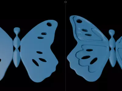 Butterfly Key Chain Holder  3D print model