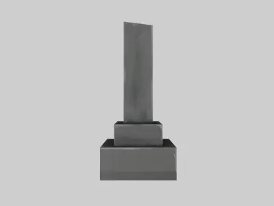 Hand Painted Gravestone Free low-poly 3D model