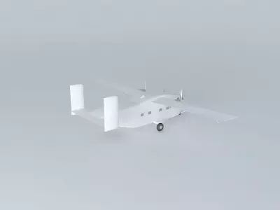 SHORT pink skydiving skyvan FULL INTERIOR 3D model