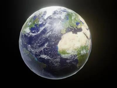 Photorealistic Solar System 3D Model