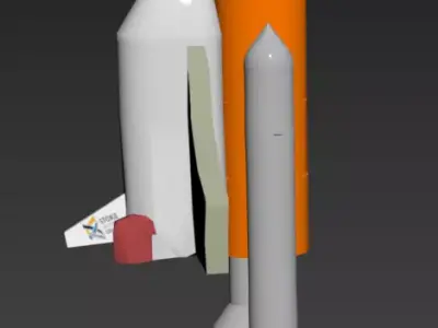 Space Ship Low-poly 3D model shop