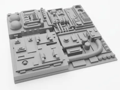 Death Star Tile Type P 3D print model