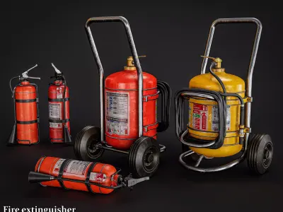 Fire extinguisher  Low-poly 3D model shop
