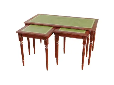 Antique Coffee Table Set 3D model