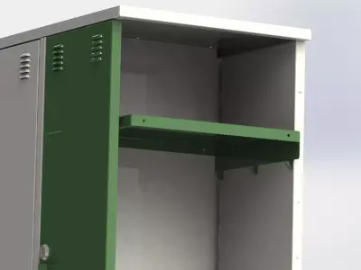 Industrial Sheet Metal Cabinet 3D Model  3D model