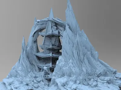 Emperor Monarch Cliff 9 3D model