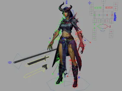 Drakonia Anim Rig 3D model