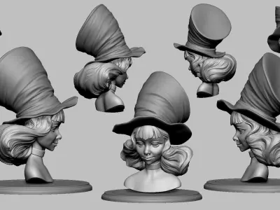 Hatters Head- Toy model to print Part 01 Free 3D print model Free 3D print model