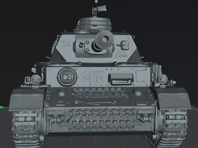 Tank Panzer IV WWII Medium Tank German  STL Model 3D print model