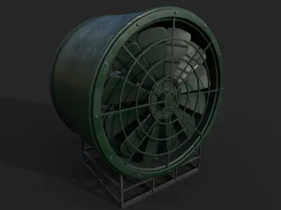 Big Metro Fan Low-poly 3D model