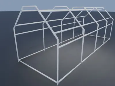 Plastic Water Pipes kitbash Low-poly 3D model