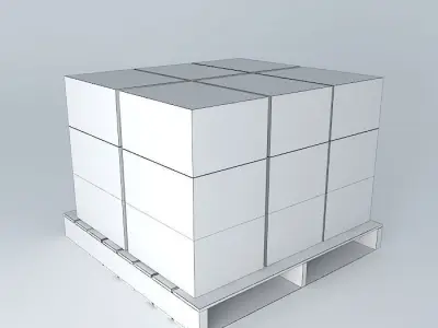 Pallet with boxes Free 3D model