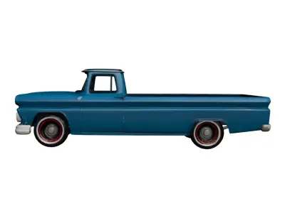 1960 Pickup Truck 3D Model Classic Vintage Utility Vehicle 3D model