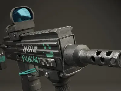MICRO UZI Low-poly 3D model buy