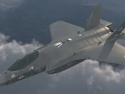 Stealth Multirole Fighter F 35 Lightning II Rigged 3D model