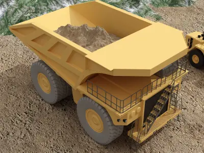 Large construction vehicles 3D model