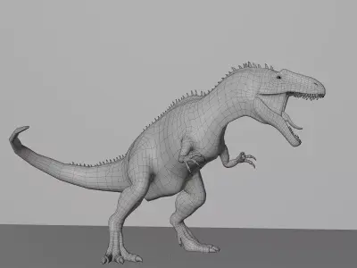 Stylized Acrocanthosaurus - Basic Rigged Low-poly 3D model