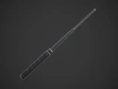 Telescopic Baton Low-poly 3D model