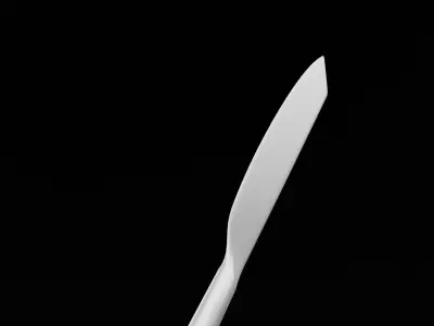 Dinner Knife Low-poly 3D model