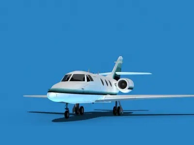 Dassault Falcon 10 V01 3D model
