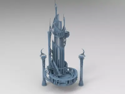 Final Fantasy Floating island time garden 6  3D model