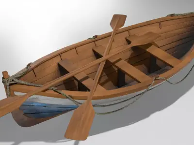 Realistic Raw Boat 3D model