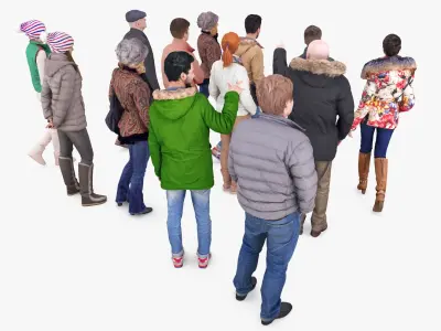 Winter People Collection x13 3D model