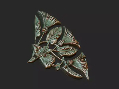 antique luxury vintage rococo baroque gothic pattern 3D print model
