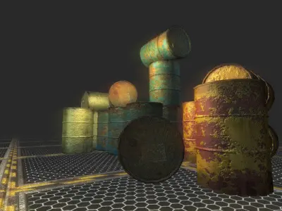 Barrel Pack Realistic  Low-poly 3D model