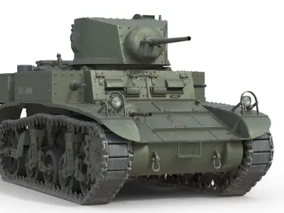 M3 Struat Tank Low-poly 3D model