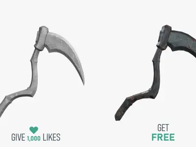 Weapon Scythe Level 1  Free 3D model