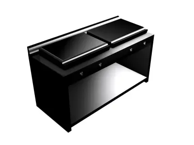 Industrial kitchen grill unit 3D model