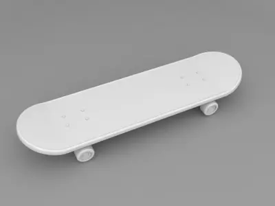Skateboard 3D Model Low-poly 3D model
