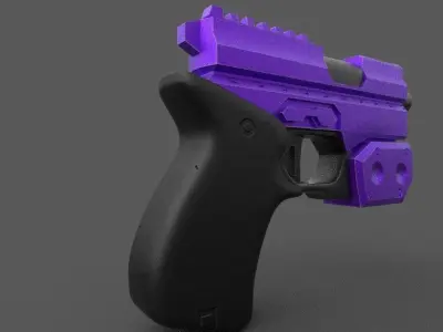 Sci-Fi Gun 01 Low-poly 3D model