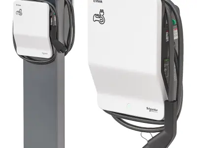 Charging station EVlink Wallbox 3D model