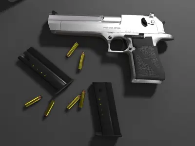 Desert Eagle Pistol Low-poly 3D model