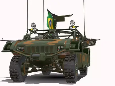 GAUCHO 4X4 MILITARY BR Low-poly 3D model
